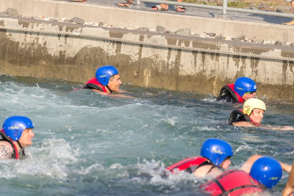 TEAMWellner Event 2016 - Rafting - Geplante Abkühlung
